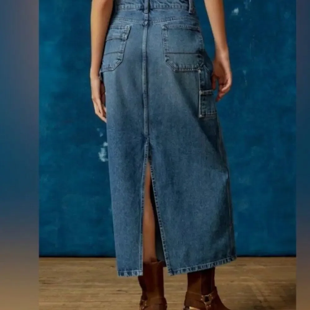 BDG Urban Outfitters‎ Benji Utility Denim Maxi Skirt size large - Picture 10 of 10